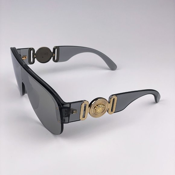 Versace VE4391 311/6G Sunglasses Clear Gray Silver Mirrored Shield Unisex main image 5